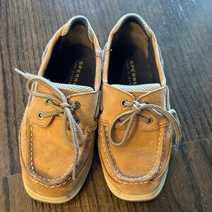 Sperry Kids Tan Boat Shoes size 1